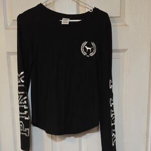 PINK Victoria's Secret Black Shirt with Silver Details